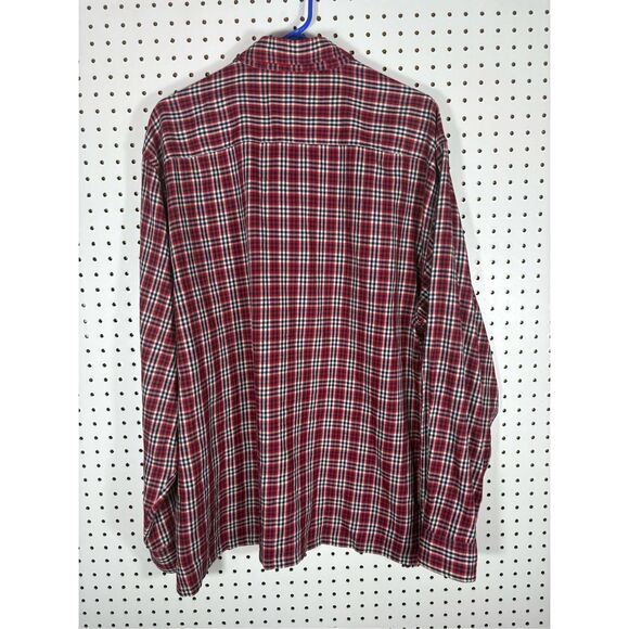Ralph Lauren Polo Jeans Co Shirt Men Large Red Y2k 2000s Button Up Flannel RL me - Picture 2 of 5